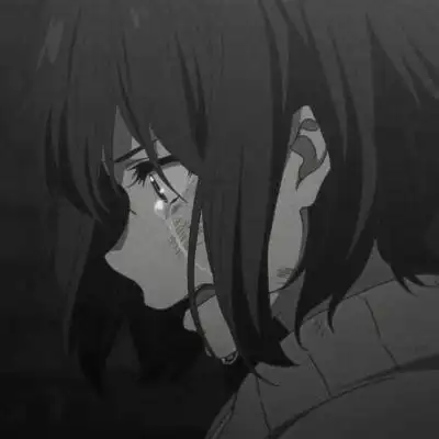 丧动漫女头黑白 流泪伤感的丧系列黑白动漫女头高清图片_女生头像_美