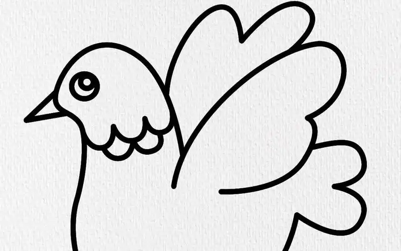 3个数字3画和平鸽