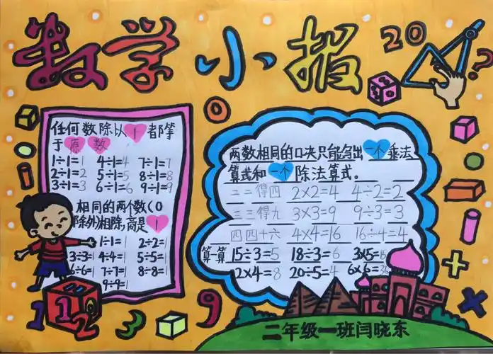 二年级数学小报展示
