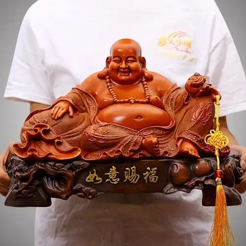 美帮汇弥勒佛笑佛摆件佛像大号开业乔迁家居装饰礼品大肚佛摆设 参数