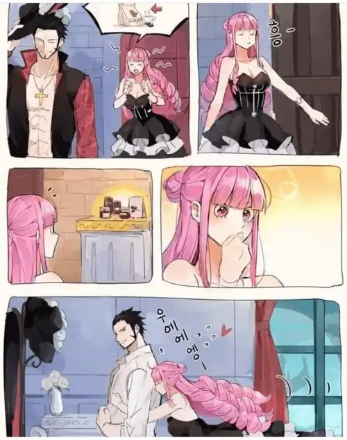 趣图原来鹰眼这么疼爱佩罗娜平时装的还这么高冷