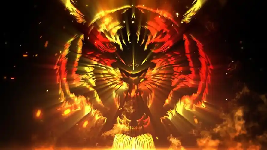 4k震撼火焰老虎虎头霸气背景素材虎年背景