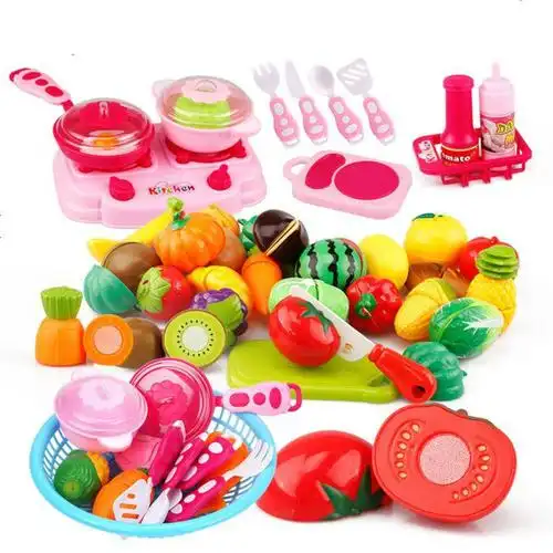 小孩切水果蛋糕玩具儿童过家家披萨切切乐水果切切看厨房餐具