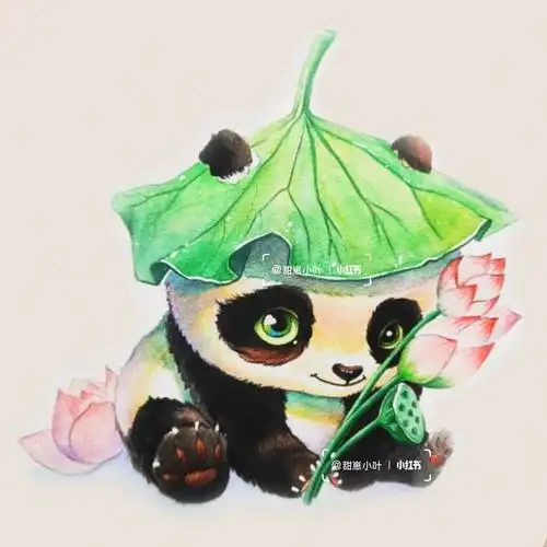 彩铅  ##彩铅画  #国宝熊猫  #熊猫绘画  #辉柏嘉绘画大神