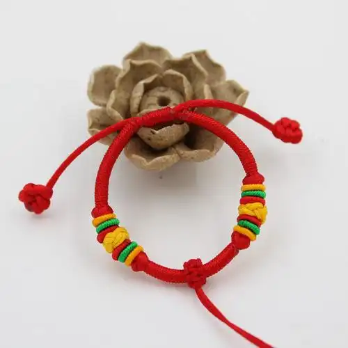 包邮乔麦手工编织项圈宝宝金锁绳婴儿项链绳百岁红绳儿童吊坠挂绳