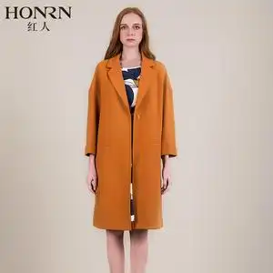 红人专柜正品春季女装hc110f334纯色宽松风衣商场同款hc11of334