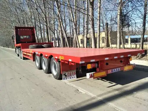 济宁好的13米低平板半挂车_价格低