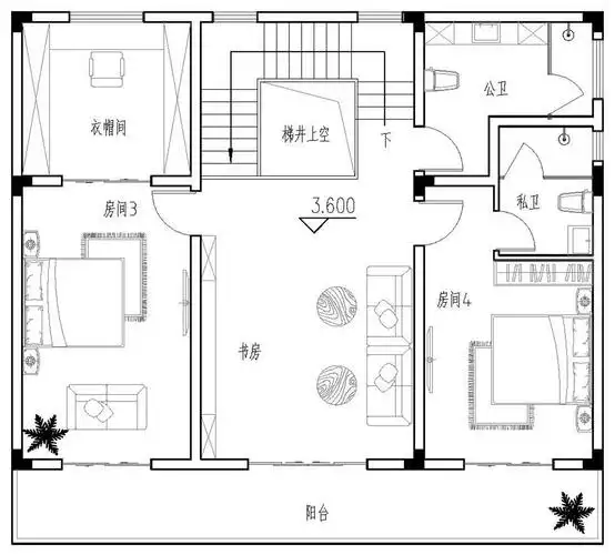 占地12x9二层带庭院自建别墅设计全套施工图 - 乡村住宅在线