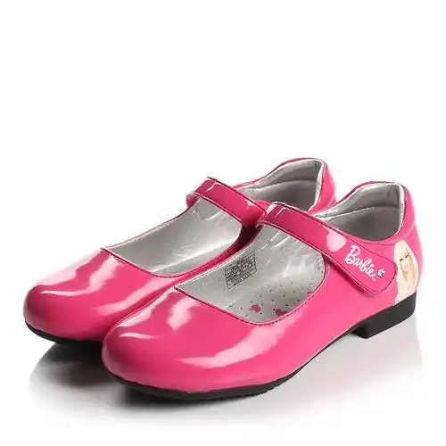 barbie/芭比2014春季桃红pu女中童浅口鞋a29550