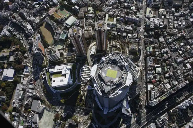 横图,俯视,航拍,室外,白天,度假,美景,植物,城市风光,城市,大厦,建筑