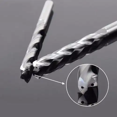 高精度硬质合金锥形金属钻头带内冷却液孔的 v型槽钻头