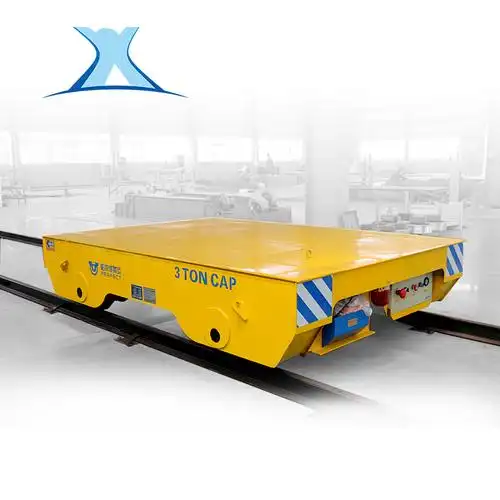 定制百特智能轨道车间搬运车 低压轨道搬运车 卷材车 车间搬运平板车