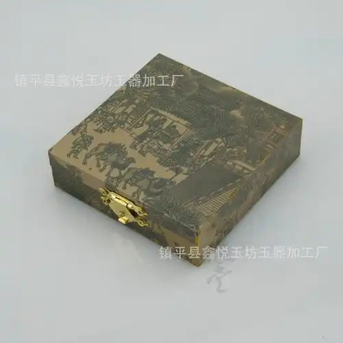 玉器包装盒首饰盒祥云清明上河图图案挂件挂坠吊坠手链手镯盒批发
