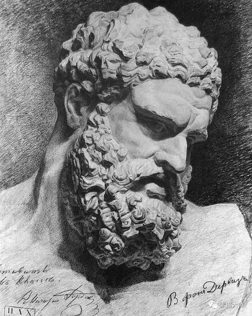 国外素描锦集——石膏像_素描大师_零二七艺考