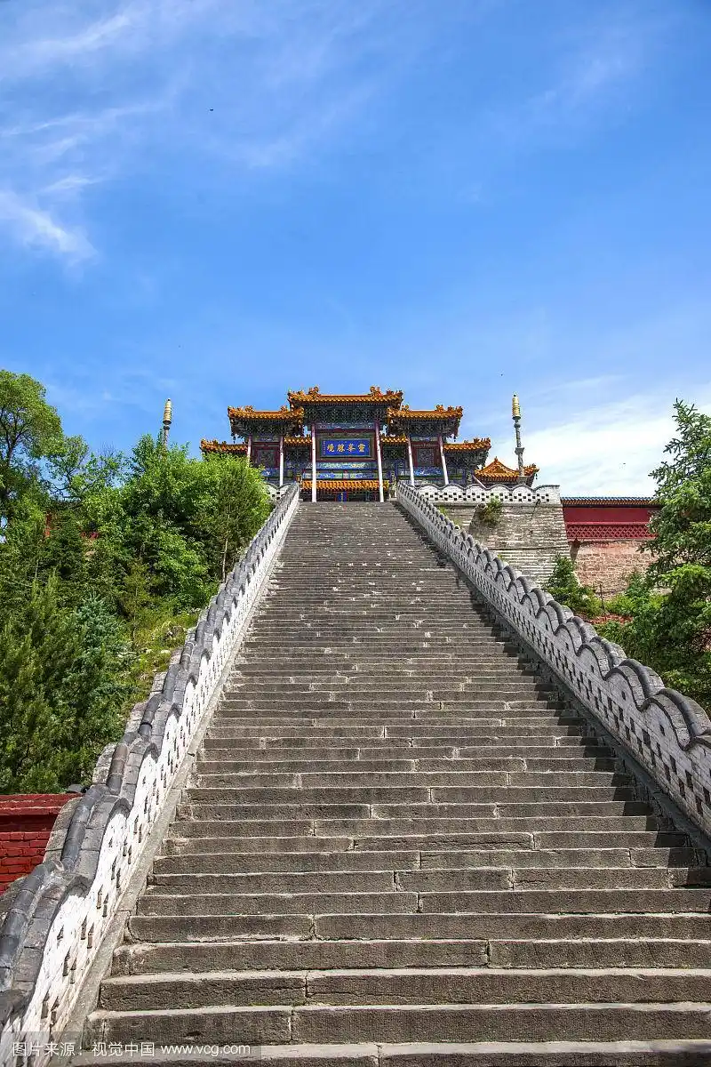 山西忻州市五台山菩萨顶入寺长梯