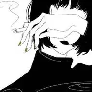 二次元抽烟女生头像,动漫头像图片