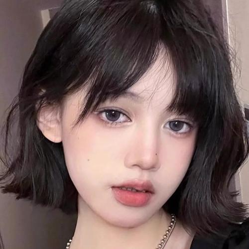 韩式短发假发女头全套纹理烫法式空气感刘海卷发减龄发型日系