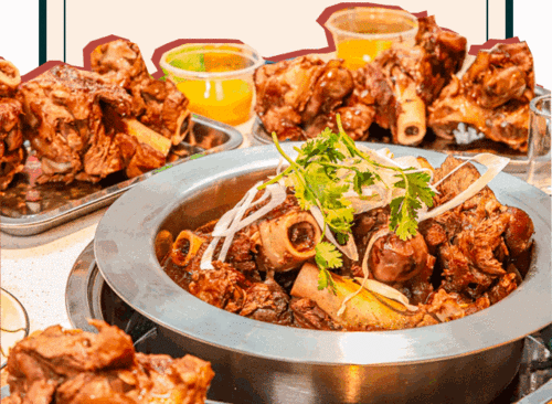 9元购【匠运】新鲜自助酱大骨开业午晚通用券|火锅|腊肠|调料|蒸饺