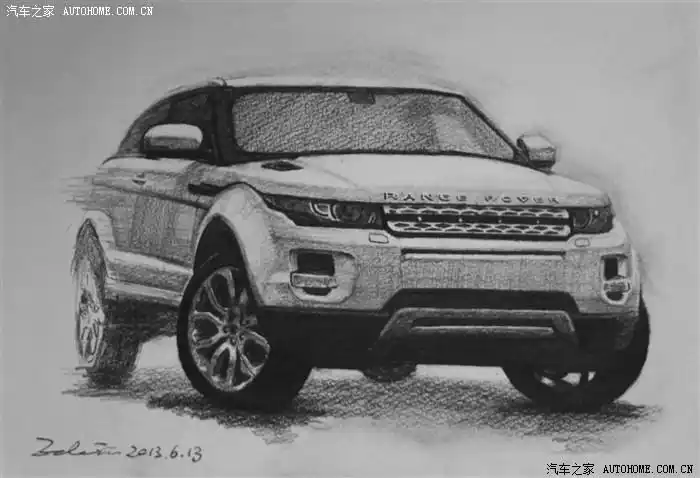 国内第一台路虎极光素描版双门献给爱极光的各位