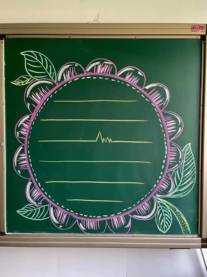 超实用的黑板报边框系列.#黑板报 #粉笔画 #小学生手抄报  - 抖音