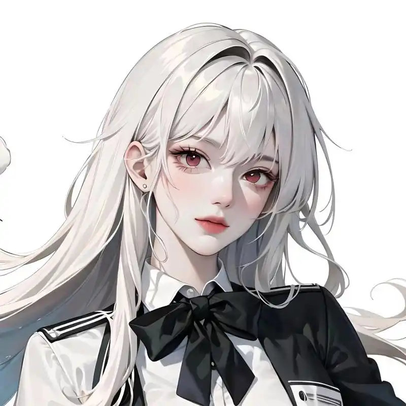 白发|红瞳御姐|头像 幸亏思念无声,否则震耳欲聋; 幸亏心痛无声,否则