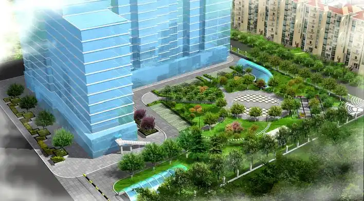 广场绿化效果图2