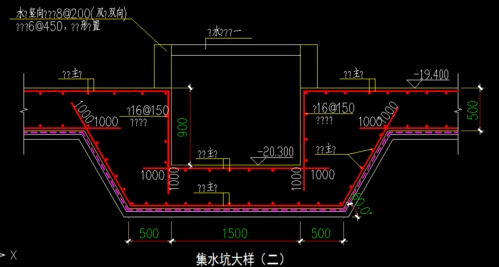 谁能给我讲解一下这个地下室集水坑的图,如果要做防水的话应该做哪一
