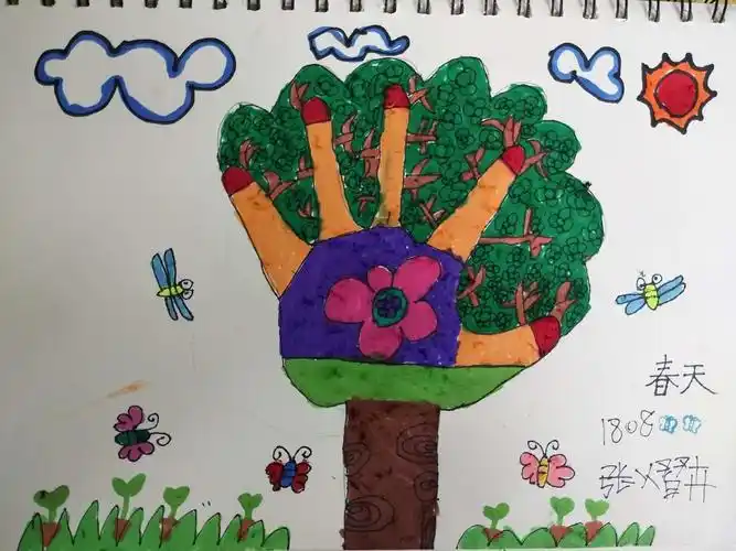 《手形添画》一年级1808班