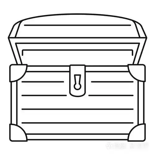 宝箱图标, 轮廓样式插画-正版商用图片14de8k-摄图新视界