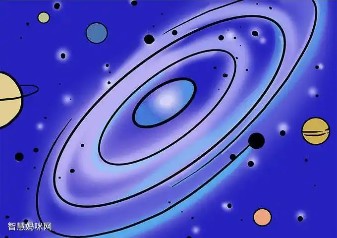 银河系是怎么形成的简笔画(太空中的银河系简笔画) -【爱个性】