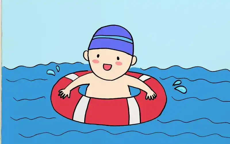 锻炼身体也要注意安全哦小孩游泳简笔画教程可收藏备用