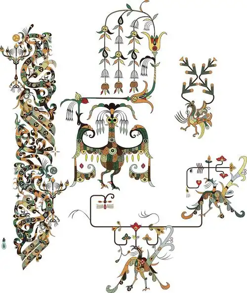 战国时期的纹样复原图