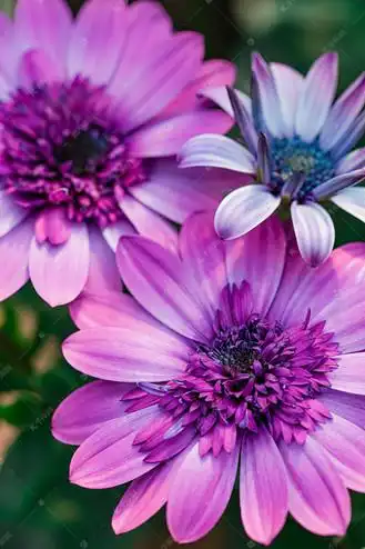 实拍盛开的紫色玛格丽特高清摄影图上午花朵室外静止摄影图配图