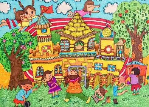 学生美丽校园小作文配图画(小学生三年级作文《美丽的校园》怎么写?