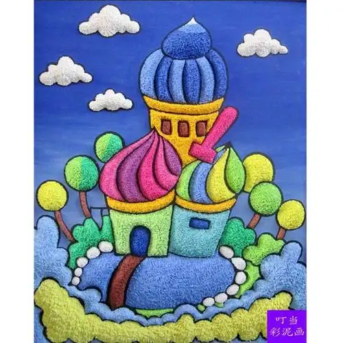 【亲子活动】纸浆手工画儿童材料包素材纸浆画手工作品幼儿园