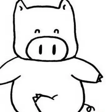 猪简笔画手账本