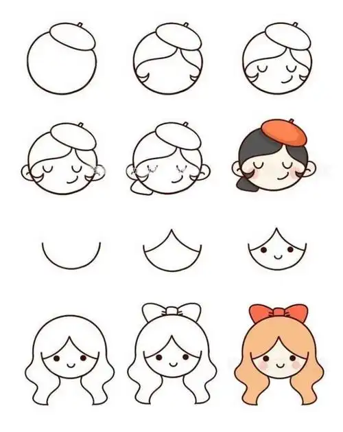 小女孩头像简笔画 - 超可爱女生头像简笔画 团子 - 实验室设备网
