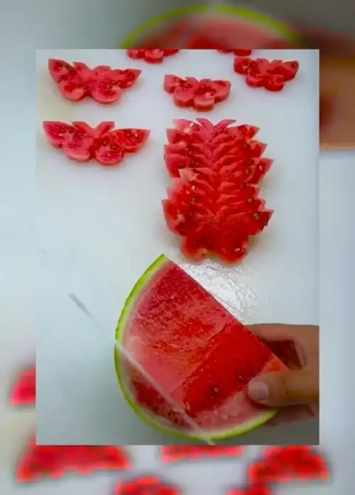 用西瓜切出来的各种小动物造型,你学会了吗