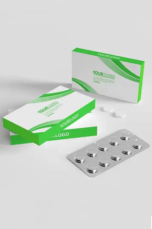 长方形药盒样机包装