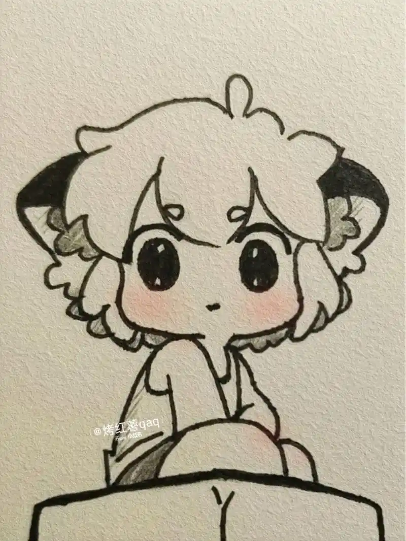 教你画可爱罗小黑~ #简笔画教程# #简笔画# #罗小黑