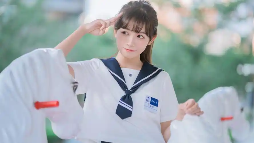 jk少女旋转木马甜美粉嫩写真,可爱-美女图片