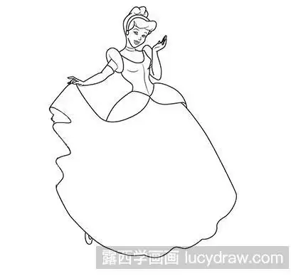 灰姑娘简笔画步骤教程