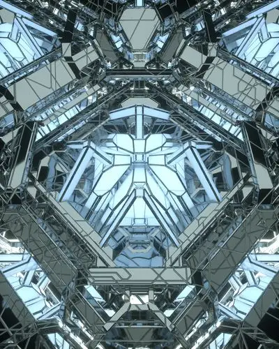 c4d场景金属工业科幻机械科技未来3d模型工程临摹作品