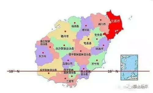 两点划出一条线,这正好是北纬十八度区域的分界线