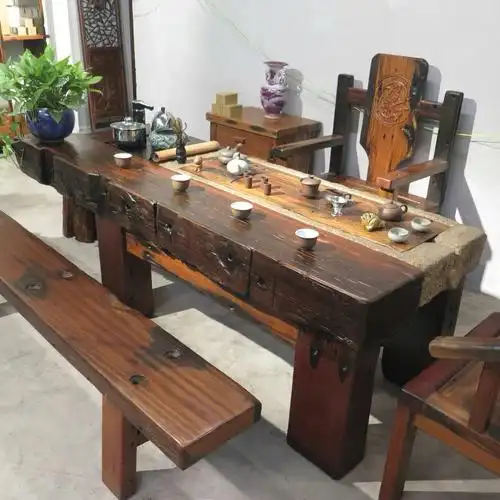 船木茶桌椅组合实木茶台茶几家用客厅茶台