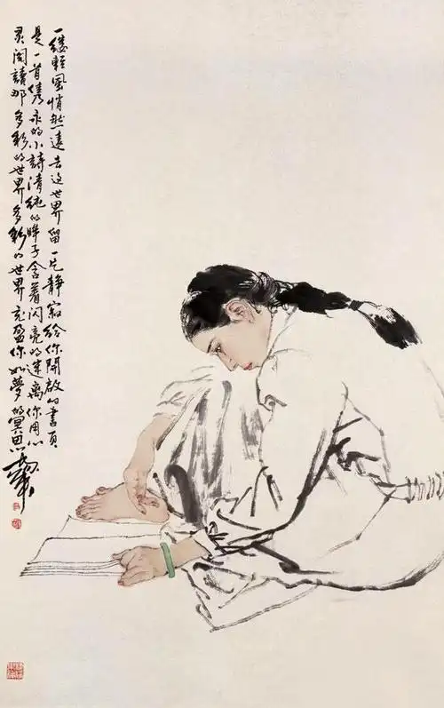 何家英人物画欣赏