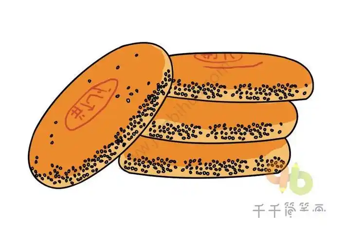 大饼简笔画 大饼简笔画带颜色