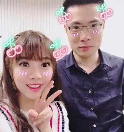 骆歆与大司马老师的合照,为什么这张照片会有特效,骆歆小姐姐这波有点