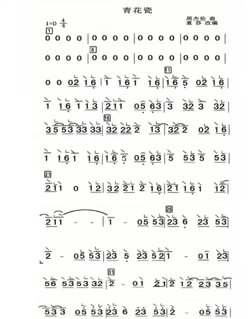 古筝  #古筝曲谱  #青花瓷  #古筝入门