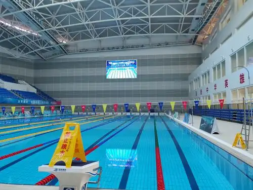 奥体中心游泳馆准备工作